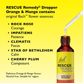RESCUE Remedy® Dropper Orange & Mango Flavour