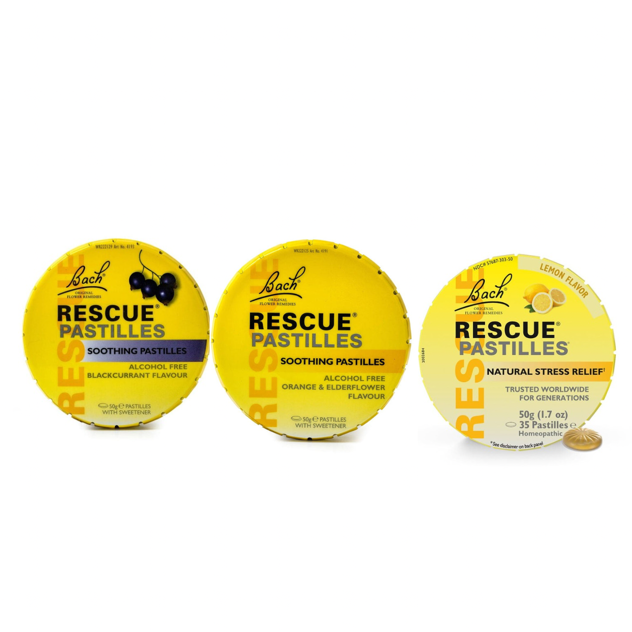 12+1 RESCUE Remedy® Pastilles MIX (Blackcurrant-lemon-Orange)